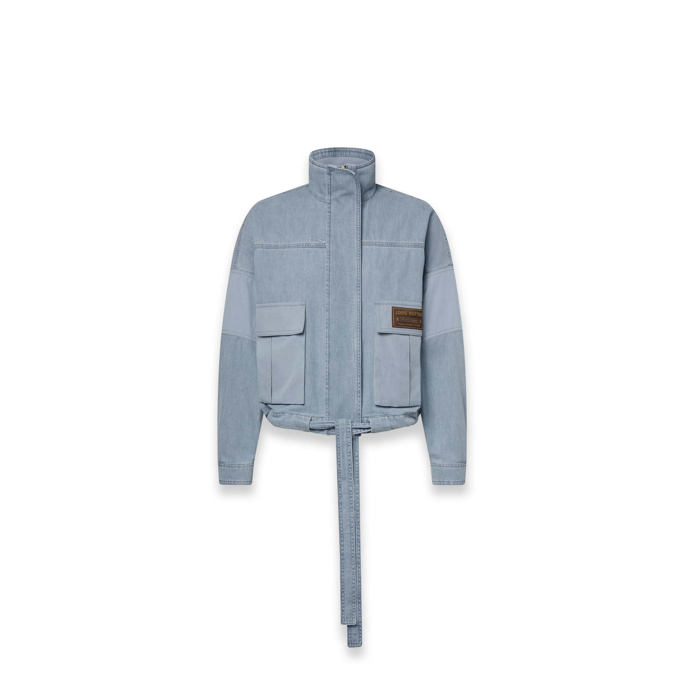 LOUIS VUITTON UTILITY POCKET WASHED DENIM JACKET 1AK1CX